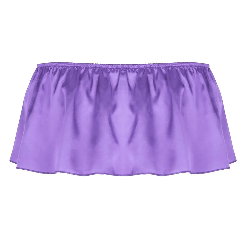 Mens Sissy Lingerie Soft Shiny Satin Sissy Skirted G-string Thong Underwear Male Homme Sexy Panties Sexy Gay Panties Underpants