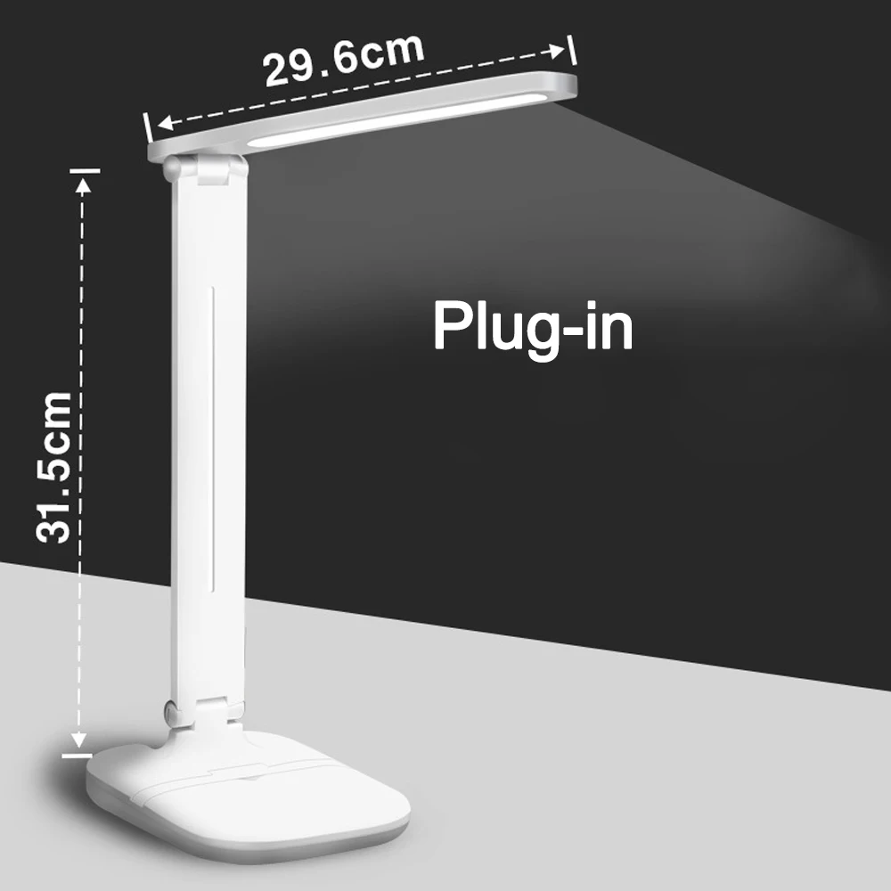 Junejour Регулируемый USB Перезаряжаемый для чтения 7 Вт Светодиодный настольный светильник сенсорный контроллер Яркость защита глаз светодиодный светильник горячая распродажа - Цвет корпуса: 1