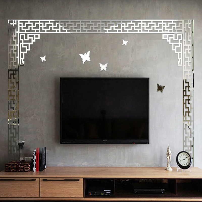 MARIE TZ016 Classic 3D Acrylic Retro Wall Decals Waist Line Ceiling Background Decoration Sticker Skirting | Дом и сад