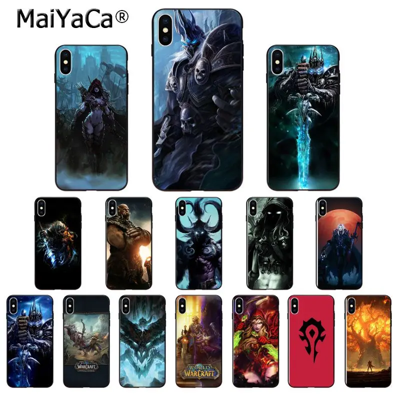 Мягкий высококачественный чехол для телефона MaiYaCa World of Warcraft Arthas Sylvanas из ТПУ для iPhone 5 5Sx 6 7 7plus 8 8Plus X XS MAX XR