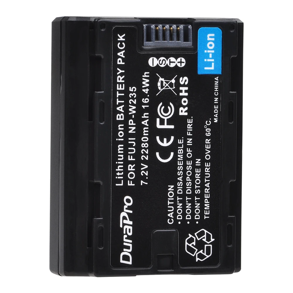 Batteria 2280mAh NP-W235 con caricabatterie per Fujifilm X-T4, X-H2S, GFX100S e GFX 50S II 80