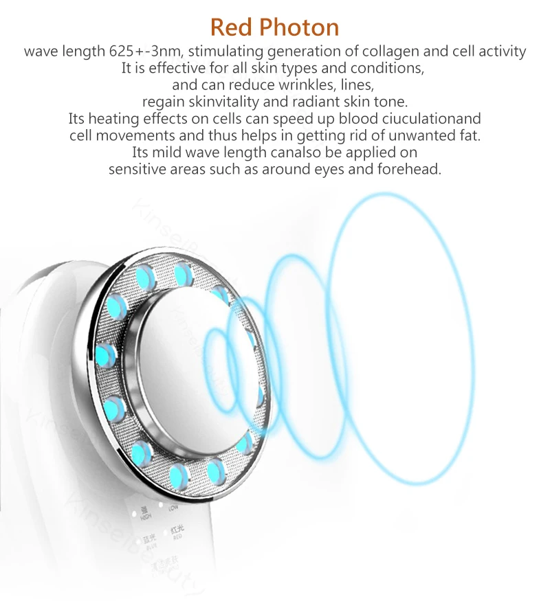 8 в 1 радиочастотный Электрический светодиодный фотонный светильник RF EMS омоложение кожи подтягивающий массаж лица