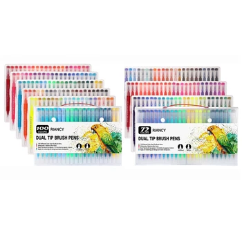 

Washable Soft Head Watercolor Pen Set Double Head Marker Pen Hook Line Pen Student Art