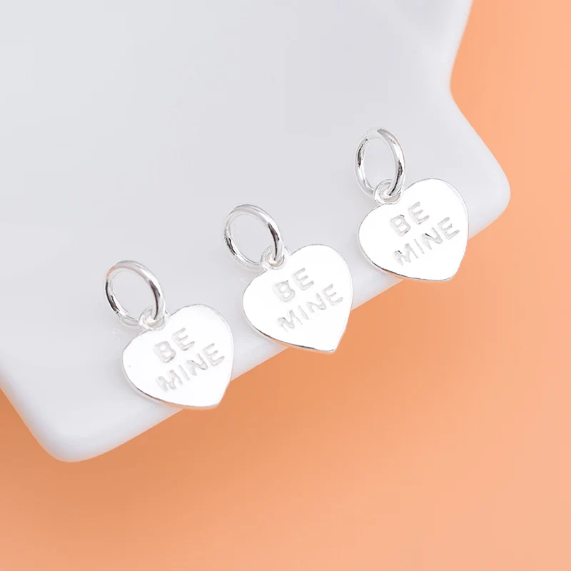 Ожерелье с монограммой BE MINE из стерлингового серебра 925 пробы DIY аксессуары|Шармы|