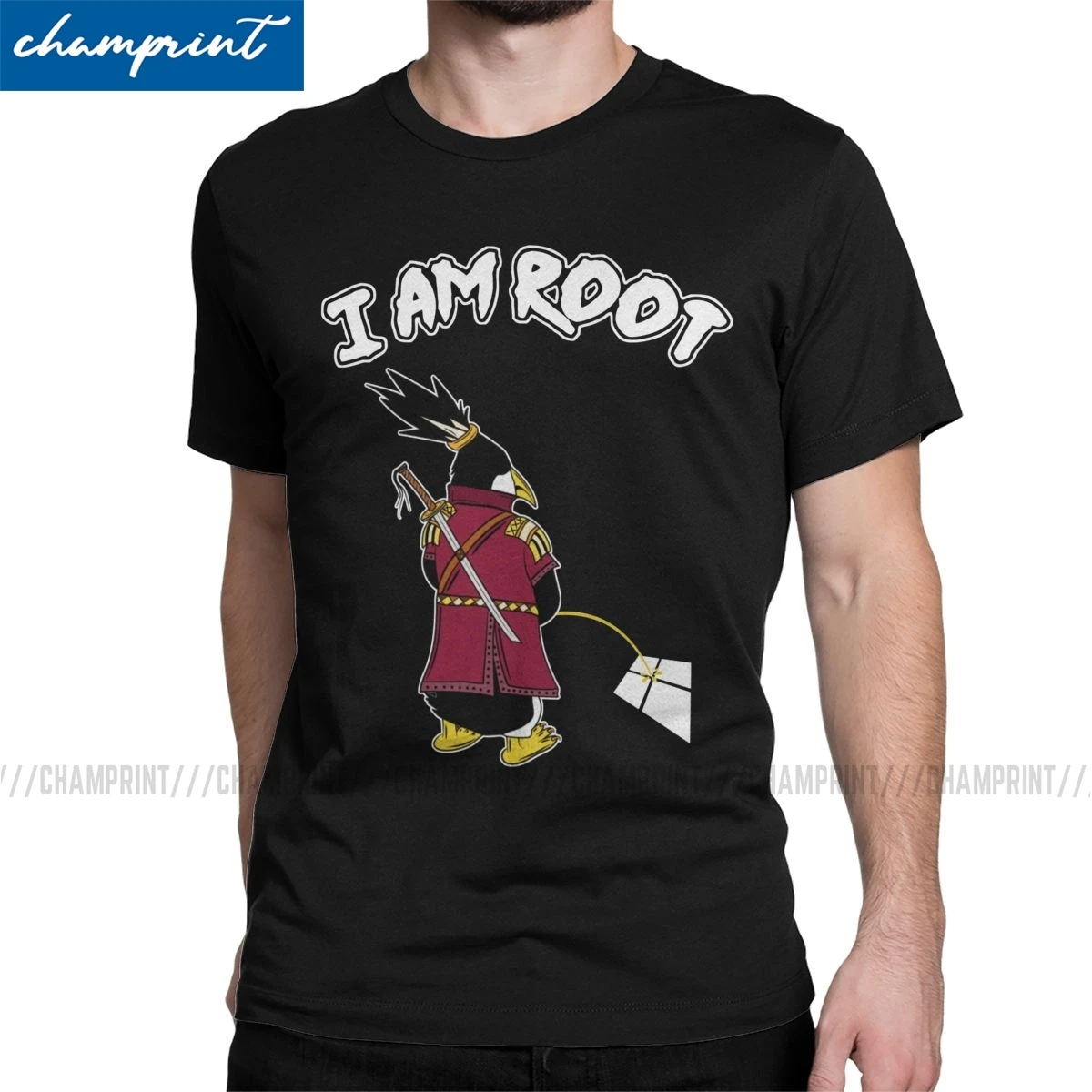 I Am Root Linux Samurai Пингвин для хакеров и программаторов мужские футболки