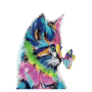 

2020 New Cute cat Diy Paint By Numbers Modern Wall Art Picture For Kids & Adults