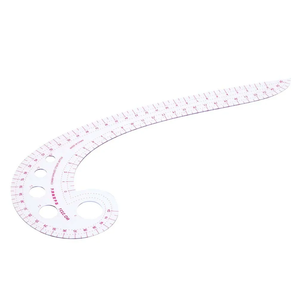 Comma Curve Flexible Ruler Transparent Curve Ruler for Dressmaking Tailor Support Tools and Easy Sewing Pattern Ruler