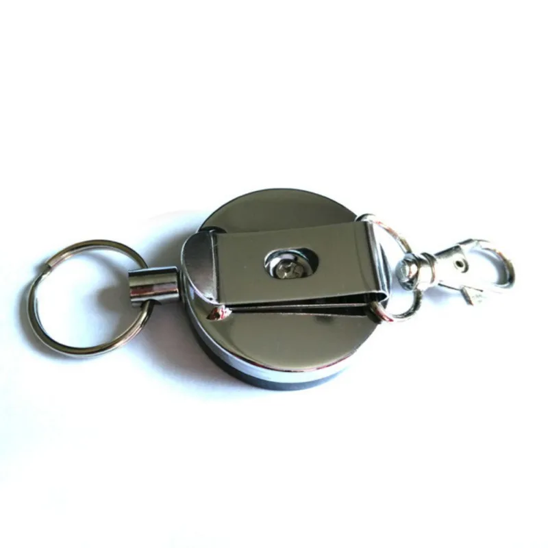 

Elastic Retractable Keychain Elasticity Steel Wire Rope Key Ring Anti-lost Keychain For Outdoor Camping Fishing 2PCS