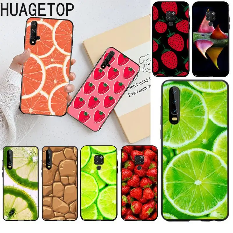 Lemon strawberry fruit DIY phone Case cover Shell for Huawei P40 P30 P20 lite Pro Mate 30 20 P Smart 2019 prime | Мобильные телефоны
