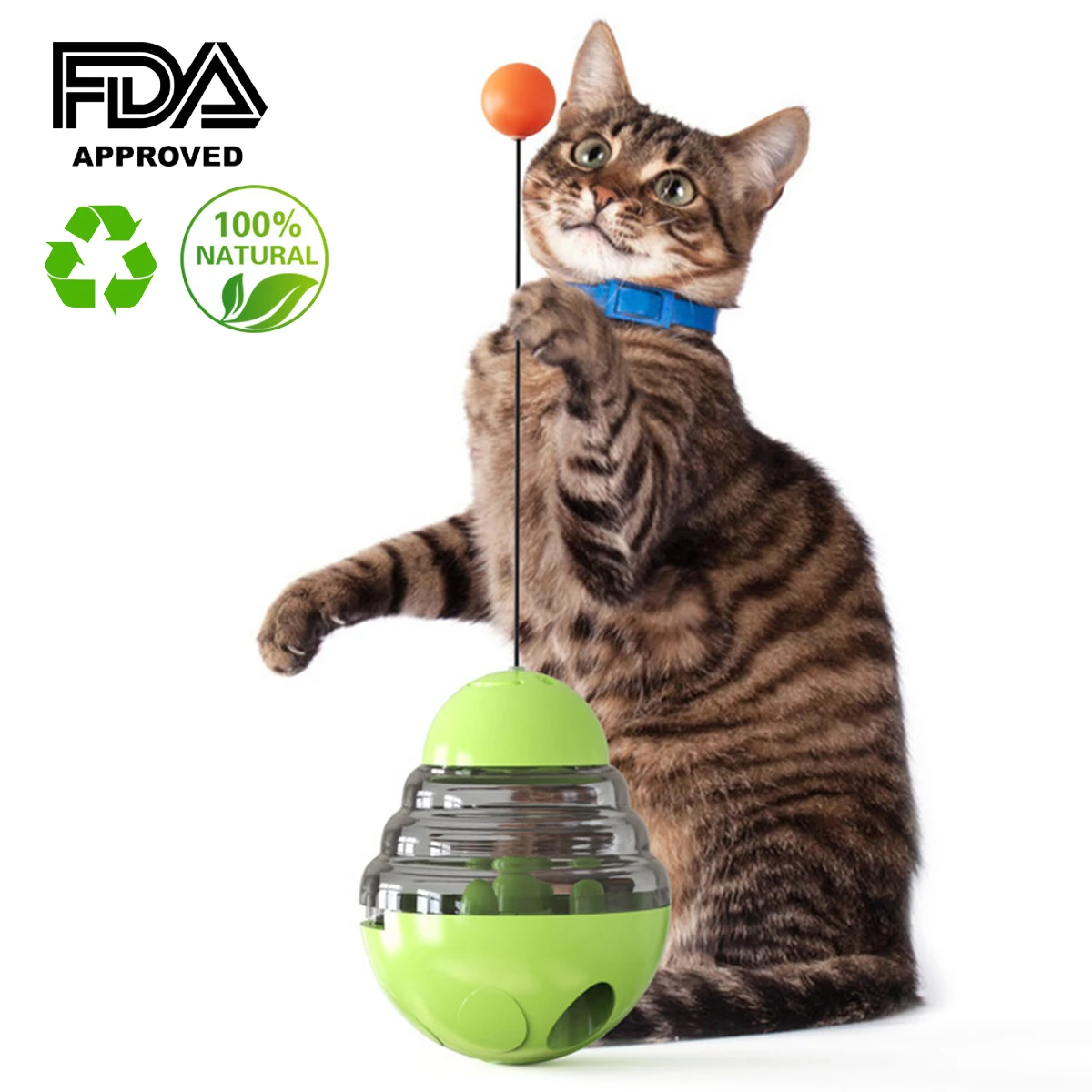 Pet Supplies Tumbler Cat Toy Food Dropping Ball Cat Teaser Toy Ball Play Artifact CT-010