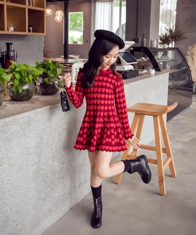 9.5-е корейское вязаное платье в западном стиле для маленьких девочек детское платье принцессы От 4 до 14 лет Одежда для больших девочек, розничная