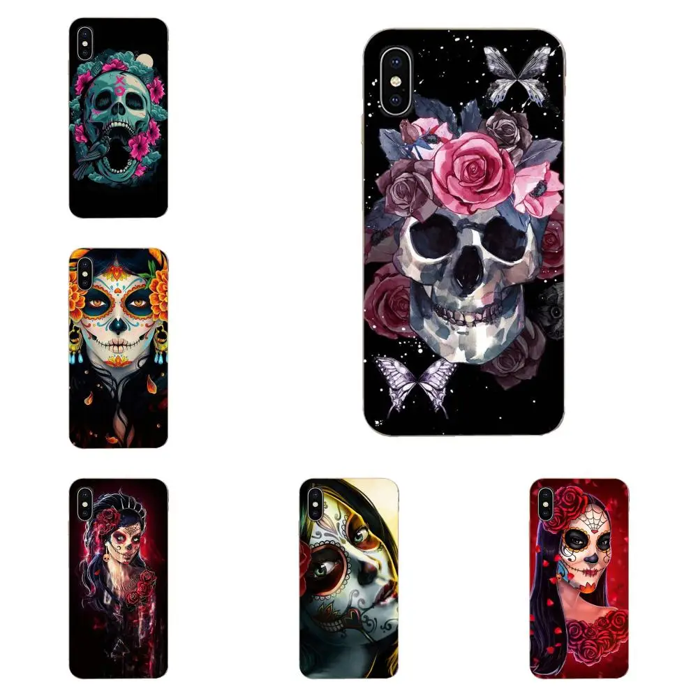 Catrina красивая Роза девушка череп искусство Классический для huawei Honor mate 7 7A 8 9 10 20 V8 V9