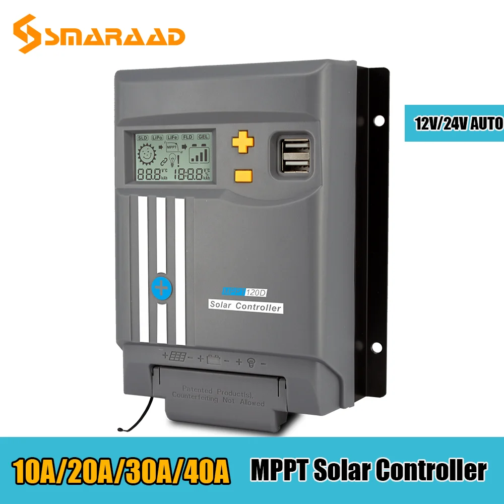 Mppt Solar Booster Charge Controller 12v 24v 10a a 30a 40a Solar Panlel Compatible Use For Wind Turbine Generator Solar Controllers Aliexpress