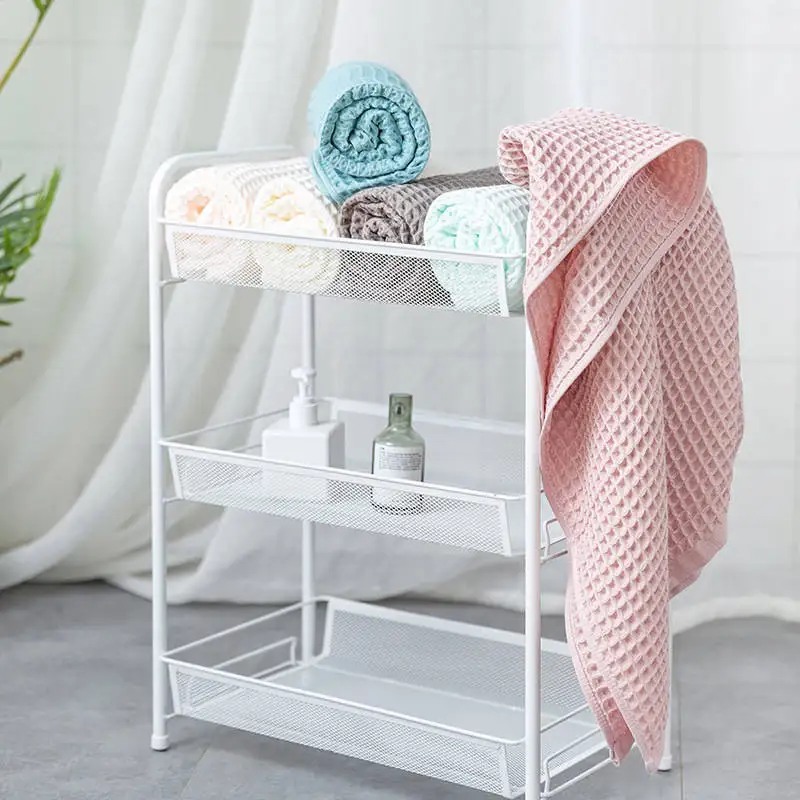 Cotton Waffle Bath Towel for Men and Women, Bathroom Towel, Adults, 70*140 cm 2