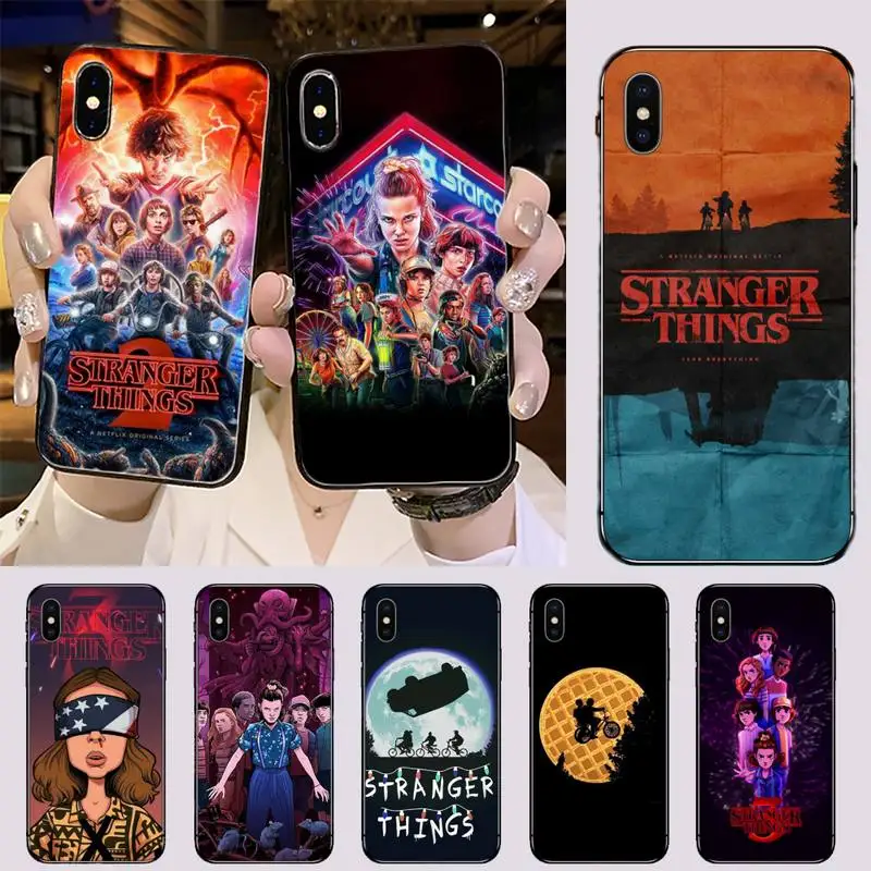 Странные Вещи ТПУ черный чехол для телефона Корпус iphone 5 5S SE 5C 6 6S 7 8 plus X XS XR 11 PRO MAX |