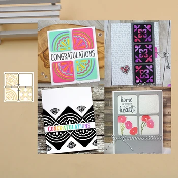 

4pcs Backsplash Metal Cutting Dies Stencils for DIY Scrapbook Photo Album Paper Card Decorative Craft Embossing Dies
