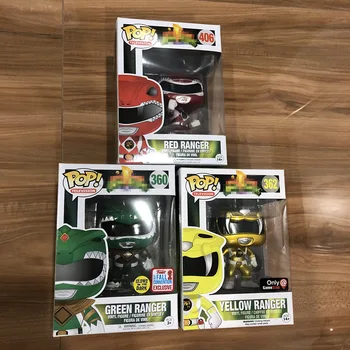 

Exclusive Official Funko pop MetallicRanger - Red Yellow Green Vinyl Action Figure Collectible Model Toy with Orginal Box