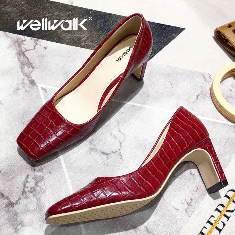 croc heels pumps
