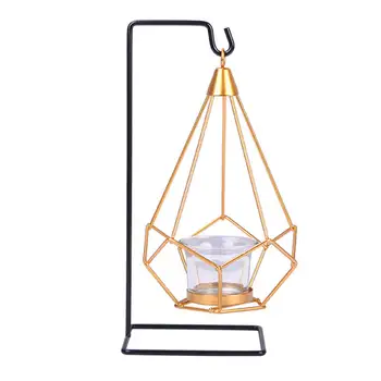 

European Style Wire Candlestick Wedding Bar Party Dinner Decorative Candle Stand Home DIY Crafts Hanging Candle Holders