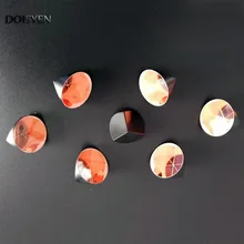 10 шт./лот, угловая призма с медным покрытием, 1 дюйм, угловая кубическая призма с покрытием 25,4 мм, трехгранный светорефлектор, 5 дуг, secs, возвратный луч