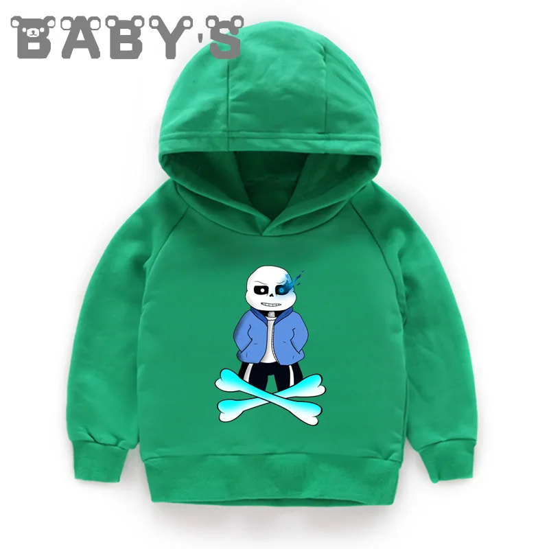 Детские толстовки с капюшоном детские толстовки с принтом «череп», «Brother Undertale Sans» пуловер для малышей топы для девочек и мальчиков, милая одежда KMT2405