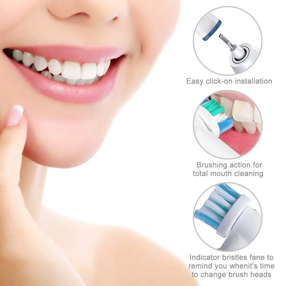 16xReplacement Brush Heads For Oral-B Electric Toothbrush Fit Advance Power/Pro Health/Triumph/3D Excel/Vitality Precision Clean 5