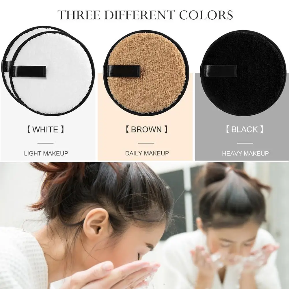 4PCS Reusable Makeup Remover Pad Microfiber Face Cleaning Cloth with 1PC Face Band