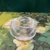 High-end Liuli glass crystal cup Christmas gift decoration teacup Kung Fu tea teacup saucer set wine glass