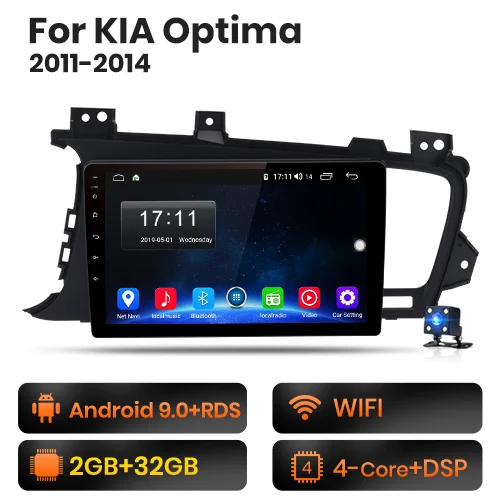 WIFI (2GB-32GB) AWESAFE для Kia Optima 3 K5 2011 2012 2013 Автомобильный Радио Мультимедиа Видео плеер gps Нет 2din 2 din Android 8,1 2 ГБ+ 32 ГБ - Цвет: WIFI (2GB-32GB)