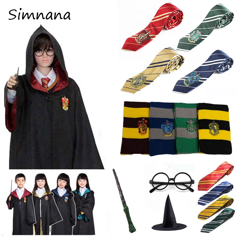 

Cosplay Gryffindor Costume Potter Magic Robe Ravenclaw Hufflepuff Slytherin Cape Cloak Halloween Party Cosplay Costumes For Kids