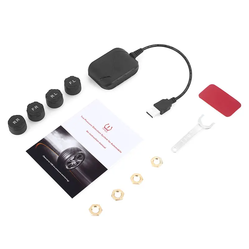 USB TPMS система контроля давления в шинах 5 В Автомобильная охранная сигнализация давление в шинах 4 Внешний датчик TPMS Android навигационный дисплей