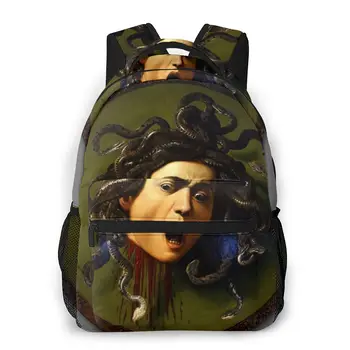 

Backpack Casual Travel Bag Caravaggio Medusa School Bag Fashion Shoulder Bag For Teenage Girl Bagpack