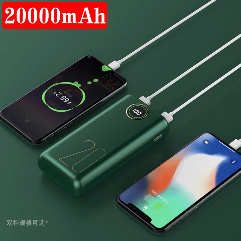 20000mah Mobile Power Bank External Battery Charging Dual 2USB Portable Mobile Phone Charger For IPhone 8 XS Max Xiaomi 7 8plus portable cell phone charger Power Bank