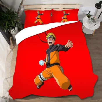 

Home Textiles Bed Linen Luxury Gift NARUTO Ropa De Cama Sabanas King Size Bedding Set Bed Linen Coarse Calico Bed Linen Poplin