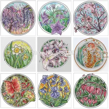 

Pie chart patterns Counted Cross Stitch 11CT 14CT 18CT DIY Chinese Cross Stitch Kits Embroidery Needlework Sets home decor