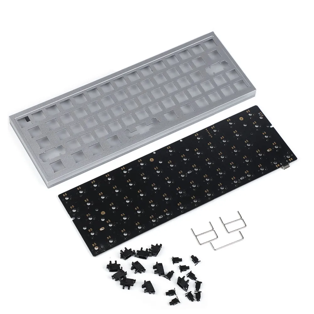 YMDK 67 клавиш Minila макет QMK анодированный алюминиевый чехол с горячей заменой типа C PCB механическая клавиатура комплект