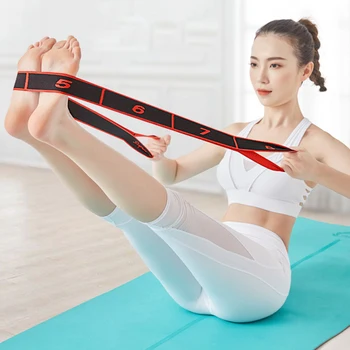 

Professional Yoga Stretch Resistance Bands Gymnastics Adult Latin Training Belt Multi-functional Pilates Fitness Elastic Band