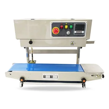 

FR-900 Vertical Continuous Band Sealer Printable Date Film Bag Automatic Heat Sealing Machine