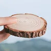 Tranches de bois rondes de pin naturel de 3 à 16cm d'épaisseur, cercles non finis avec écorce d'arbre, disques de bûches, bricolage, peinture de fête de noël ► Photo 2/6