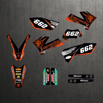 

Motorcycle stickers custom complete tool graphics background decal sticker quantity luster for the team KTM SXF XCF EXC XCW 2006