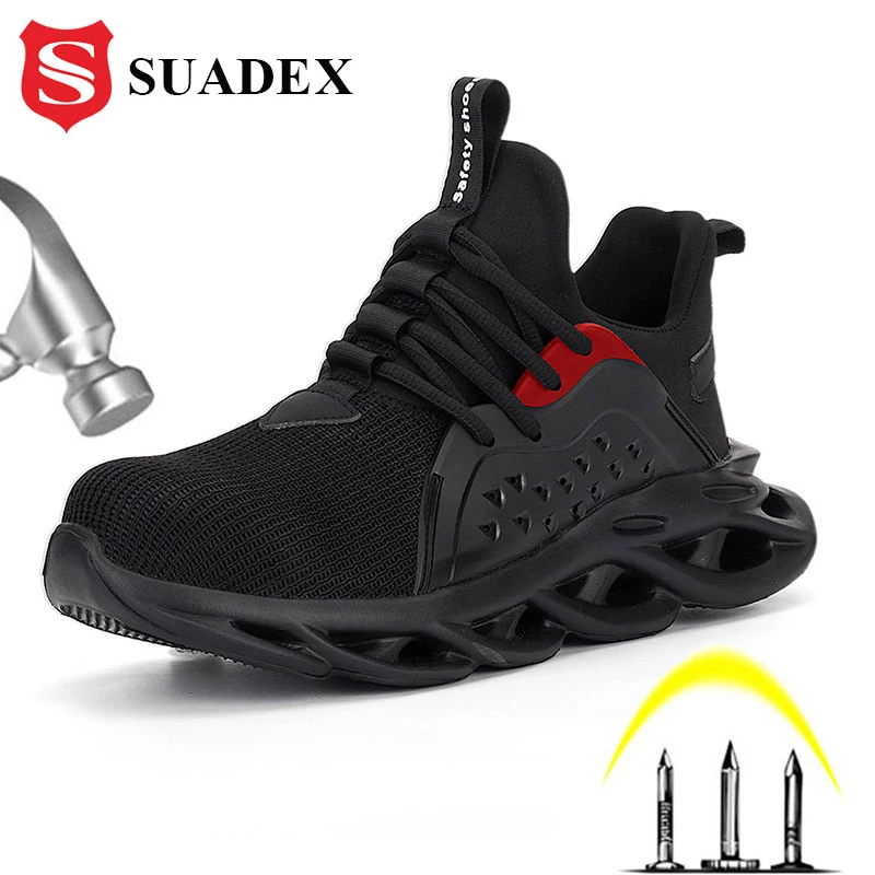 Suadeex Mens Safety Shoes Womens Work Shoes Steel Toecap S3 Non-Slip