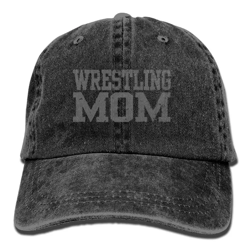 Wrestling MOM джинсовая шапка Регулируемая Женская Классическая бейсболка