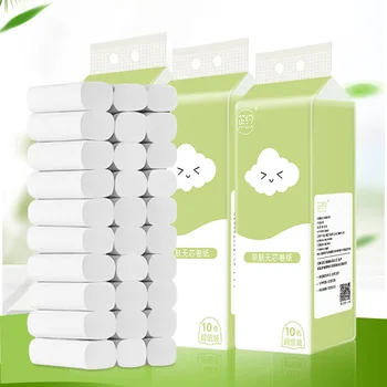 

12 Roll Soft Bath Paper Home Kitchen Paper Bath Toilet Paper Roll Household White Soft Family Paper Rolls Towels Tissue