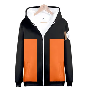 

Naruto Cosplay Hoodie Sweatshirt Anime Hooded Jacket Zipper Coat Naruto Uzumaki Costume Clothing