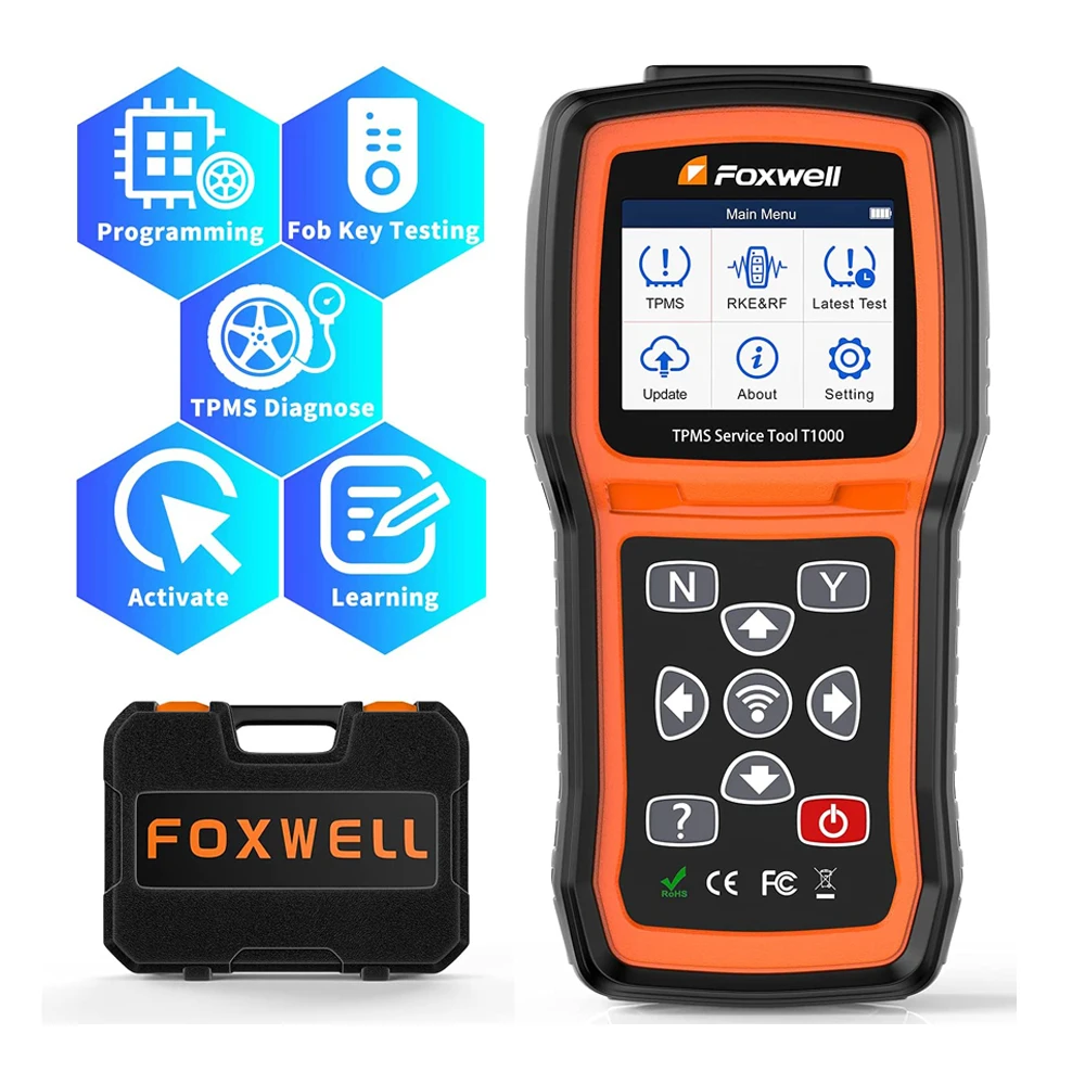 Датчик контроля давления в шинах FOXWELL T1000, инструмент для переучёта давления в шинах