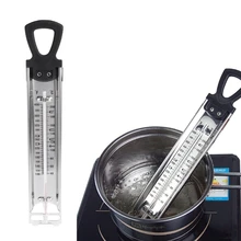 Thermomètre artisanal de cuisine en acier inoxydable, pour sucre, bonbons liquides