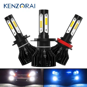 

2 Pcs 6000LM 4 Sides COB LED Car Headlight Bulb H4 H7 H11 H8 H9 9005 9006 hb3 hb4 hb5 9007 9004 hb1 H13 12V Auto Lamp Fog Light