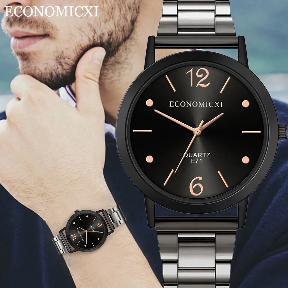 

2020 NEW Fashion men watch Steel Belt Analog Sport Quartz Wrist Watch Luxury Sports Mens Watch мужские часы erkek kol saati