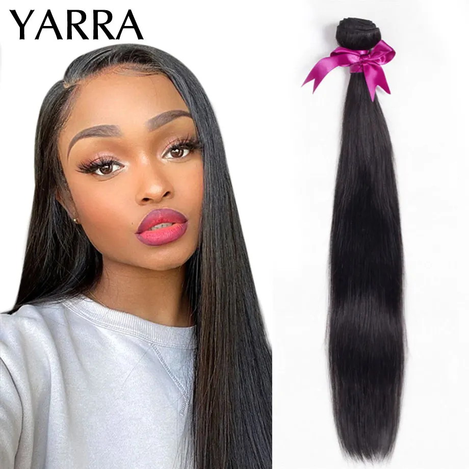 32 34 36 38 40 inch 1pcs Brazilian Straight Hair Bundles 100% Human Hair Bundles Hair Extensions Remy Bone Straight Hair Yarra