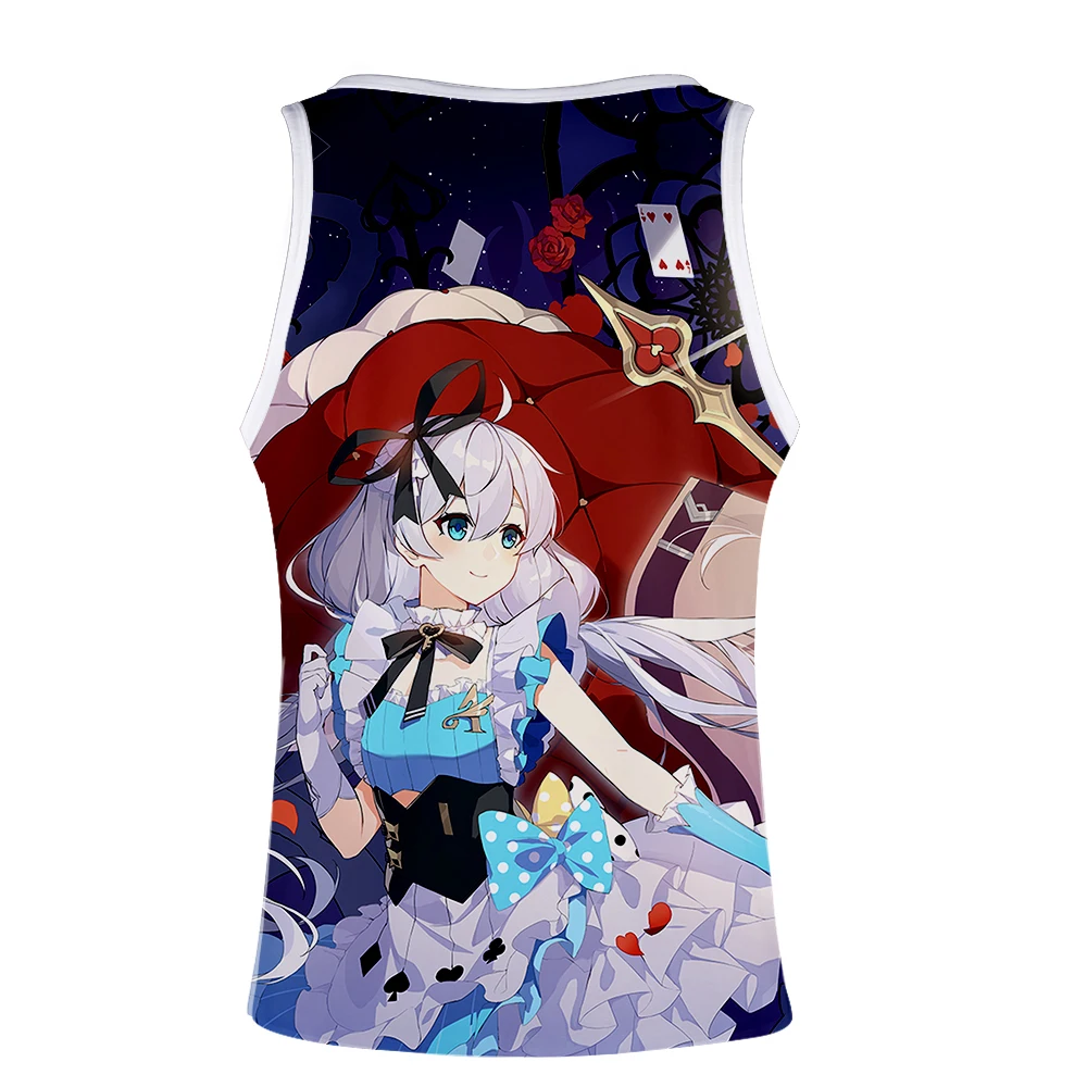 Новинка Honkai Impact 3 топы с 3D принтом для женщин/мужчин летний крутой жилет без рукавов горячая распродажа Повседневная Уличная одежда